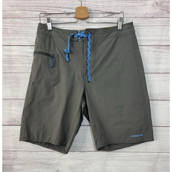 PATAGONIA Men’s Stretch Wavefarer Board Shorts GRAY Size 32 - Picture 1 of 9